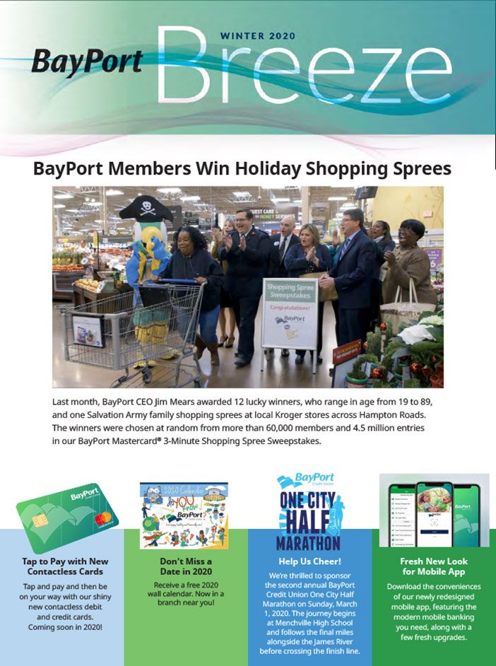 BayPort Breeze winter 2020 newsletter