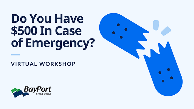 $500 in case of emergency workshop